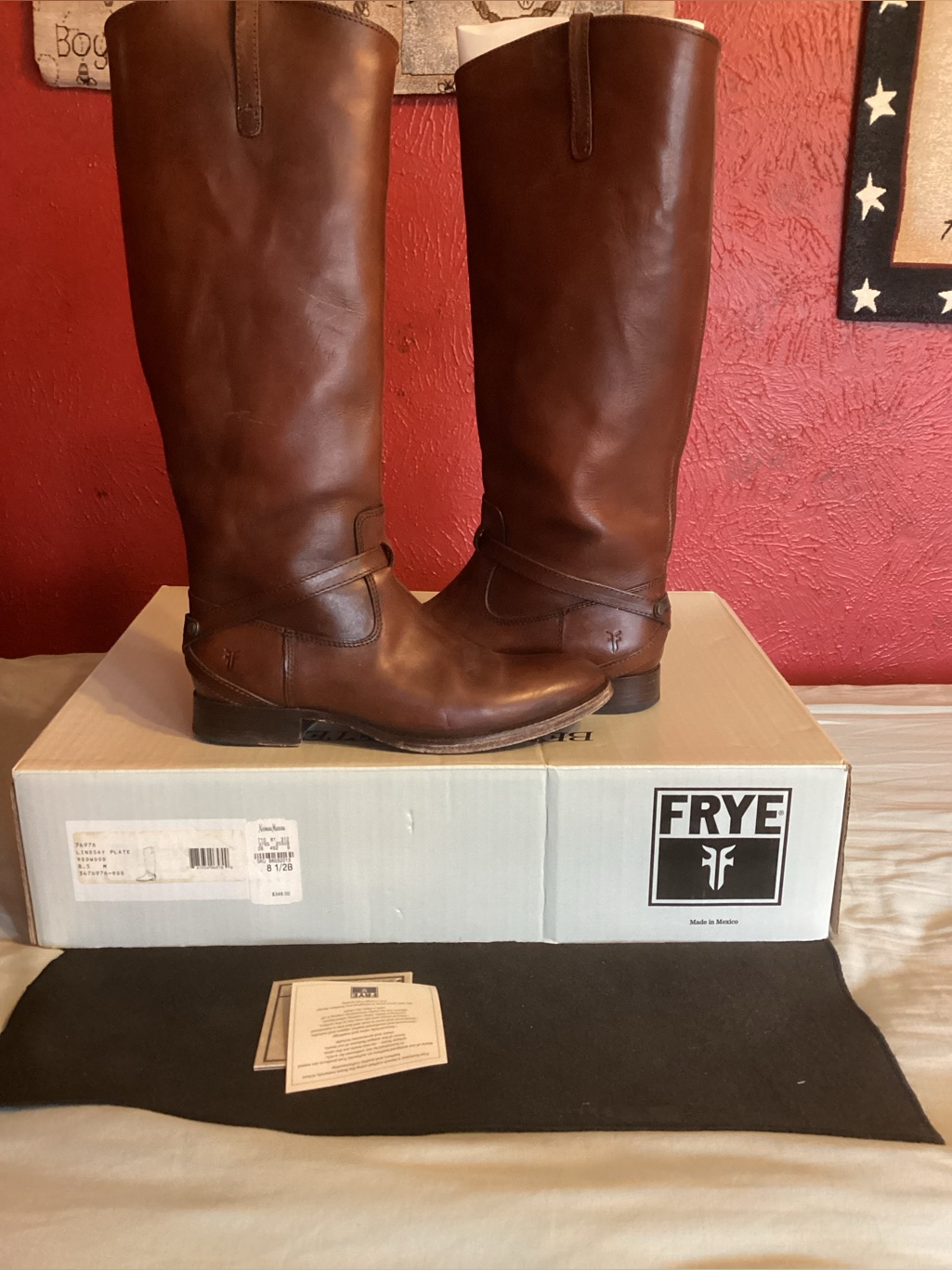 Frye Anna Inside Zip Brown Leather Boot - Classic Riding Style